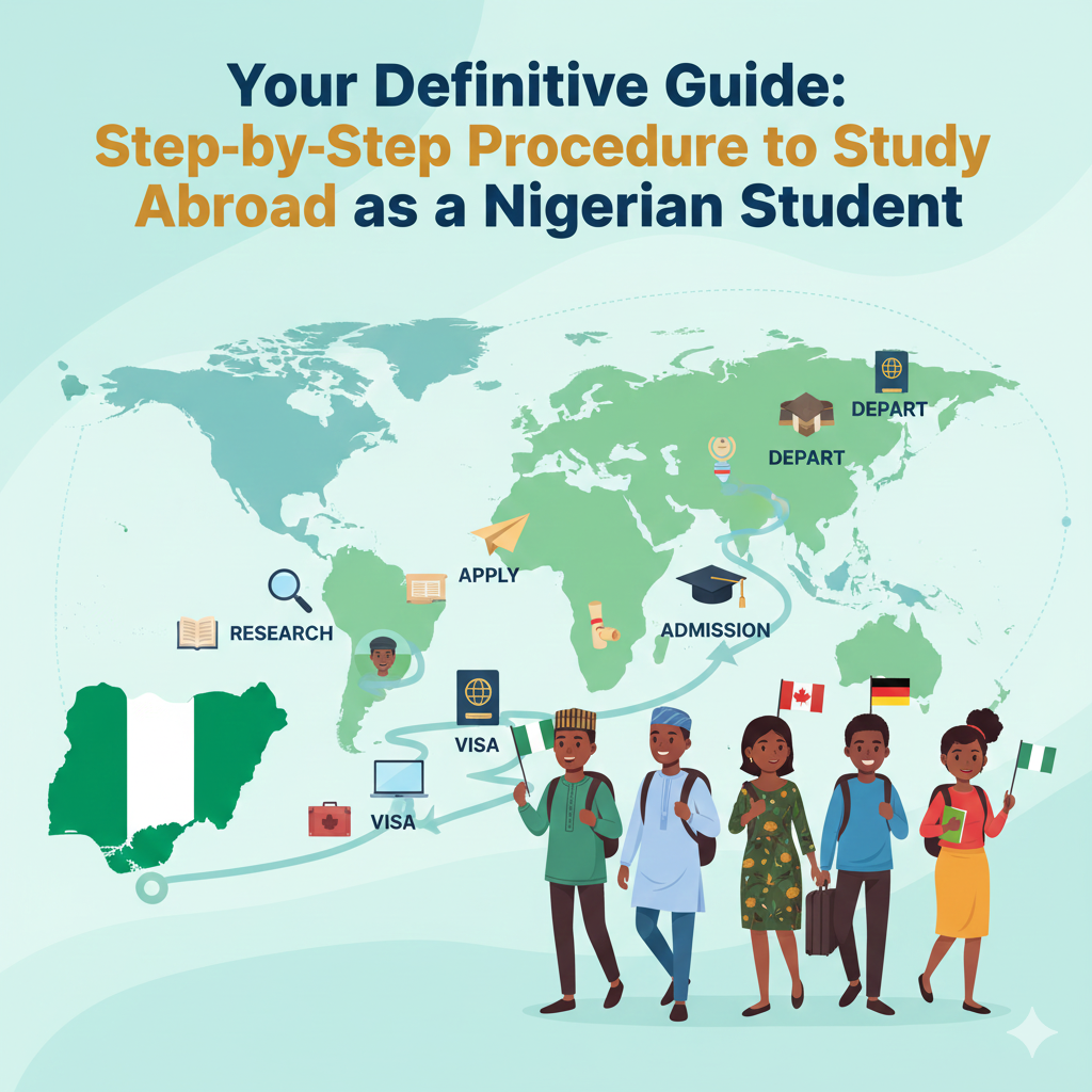 Complete step-by-step procedure for Nigerian students applying to study abroad, including visa and admission application guides."